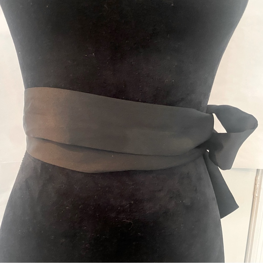 Black 6’ Long Chiffon Sash Waist Belt For Bridal Wedding Bridesmaid Prom Formal